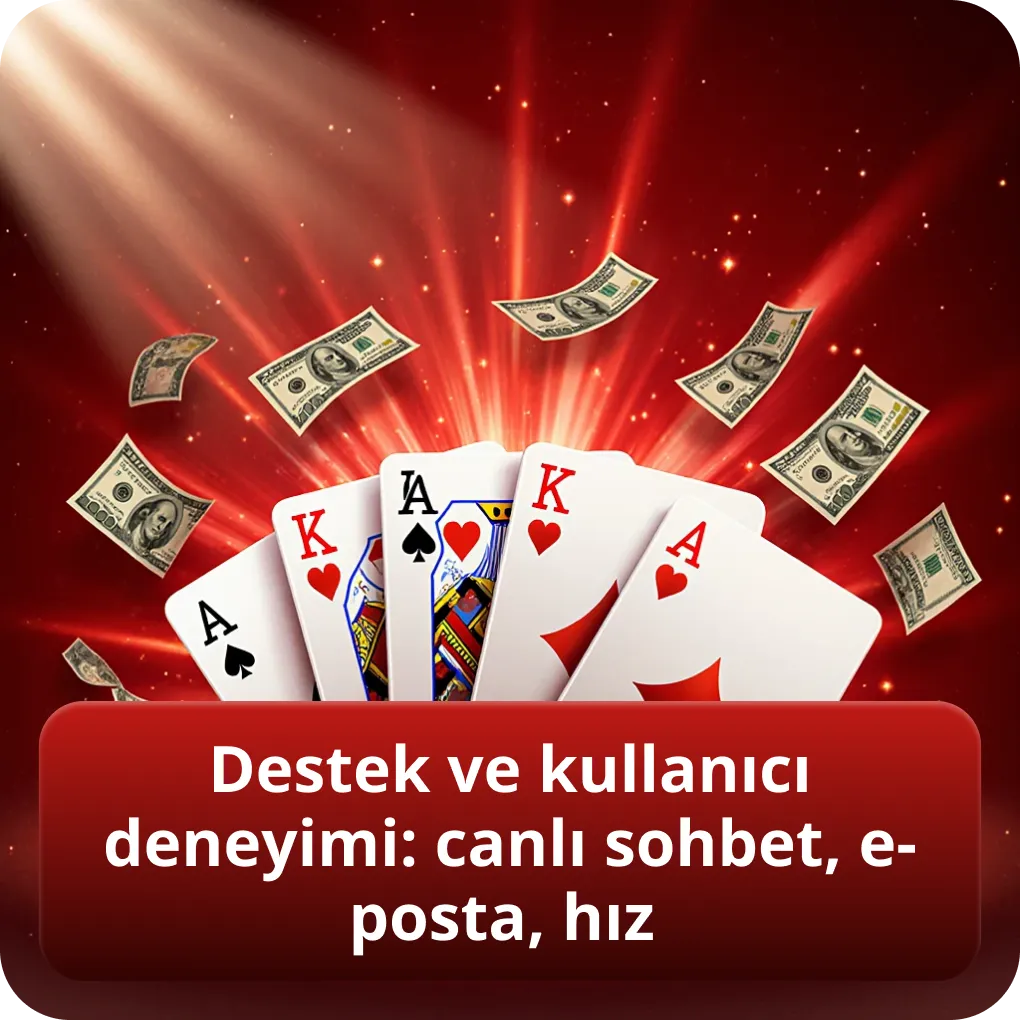 Destek ve kullanıcı deneyimi: canlı sohbet, e-posta, hız